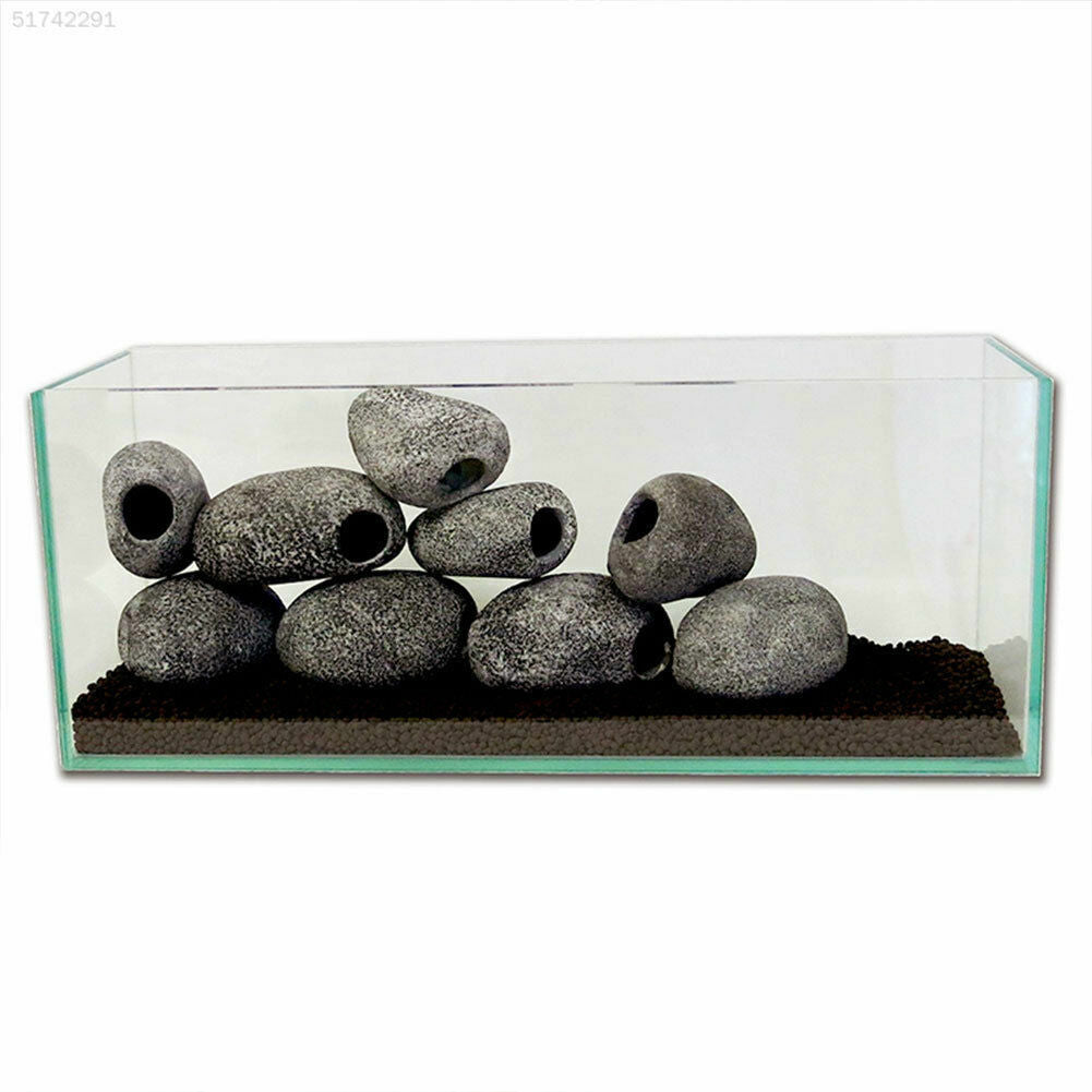 EC75 BCA4 60DD Aquarium Stone Cichlid Ornament Shrimp Breeding Cave Fish Tank S