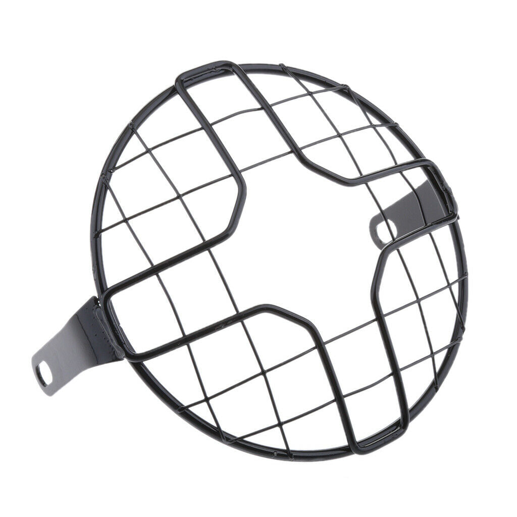 Universal Motorcycle Retro Metal Headlight Protector Ｇrille Guard Cover