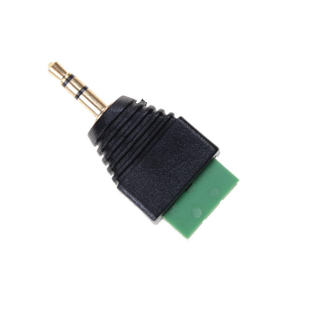 3.5mm Stereo Phone Audio Male Plug Connector Adapter to Terminal Dual Channe Tt