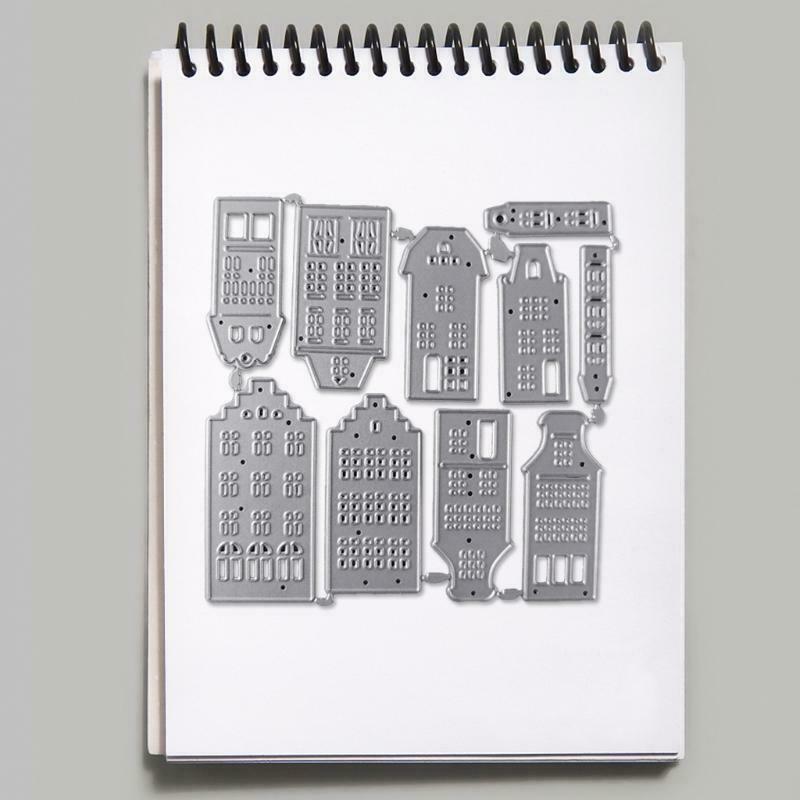 Building House Metal Cutting Dies Stencil DIY Scrapbooking Album Paper Card Mold