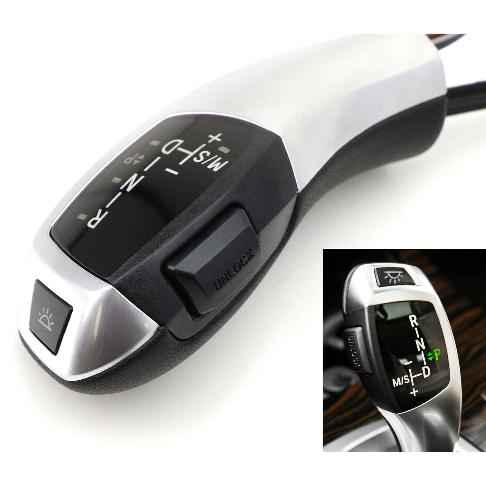 F30 Style LED Illuminated Shift Knob Gear Selector Upgrade For BMW E90 E92 E93