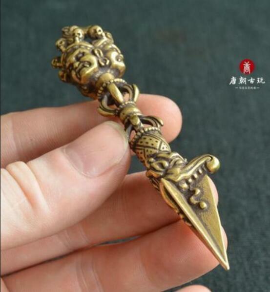 Collection Chinese archaize pure brass Instrument Ma Tauming Wang Jinga