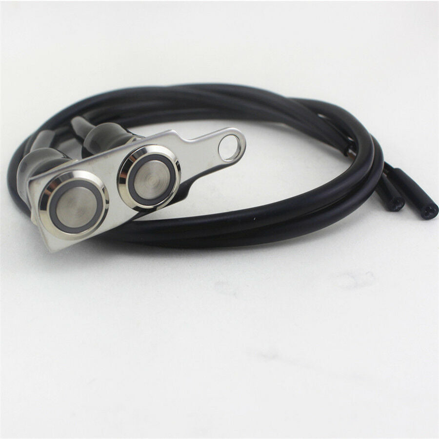 Blue LED Dual Button Manual-return Lock Switch For Motorcycle Headlight Fog Lamp