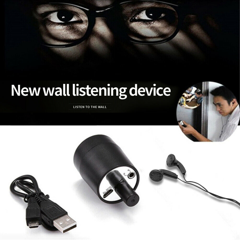 Enhanced Version Wall Microphone Voice /Ear Listen Through Wall Device Spy Bug