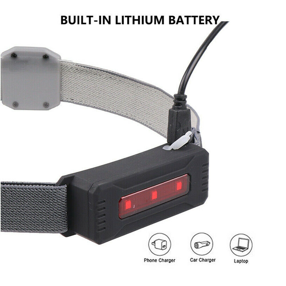 Hi-Beam Work Light 3 Mode COB+LED Headlamp Headlight Torch Flashlight