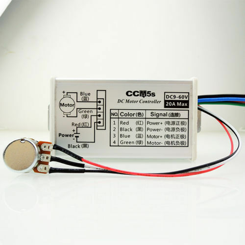 New 12V 24V 48V 20A DC Motor Speed Controller Driver PWM 25KHz