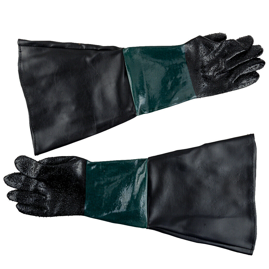 1 Pair 60cm Long Sandblasting Gloves For Sand Blasting Cabinet Sandblaster