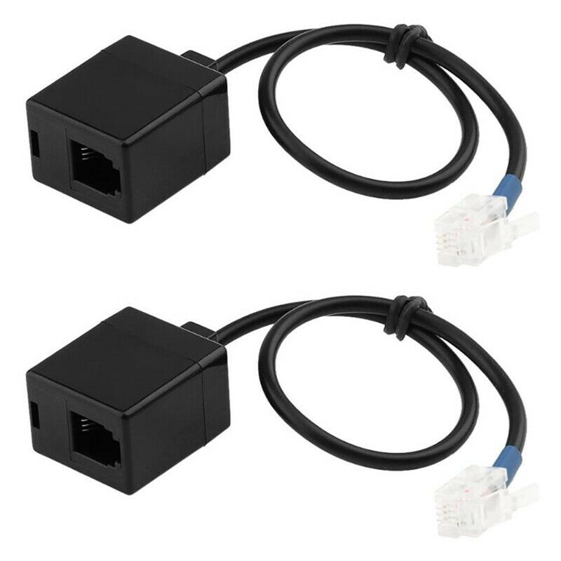 2PCS RJ9 Adapter Splitter Cable 4P4C Extension Cable From Plug To Socket fo B1N9