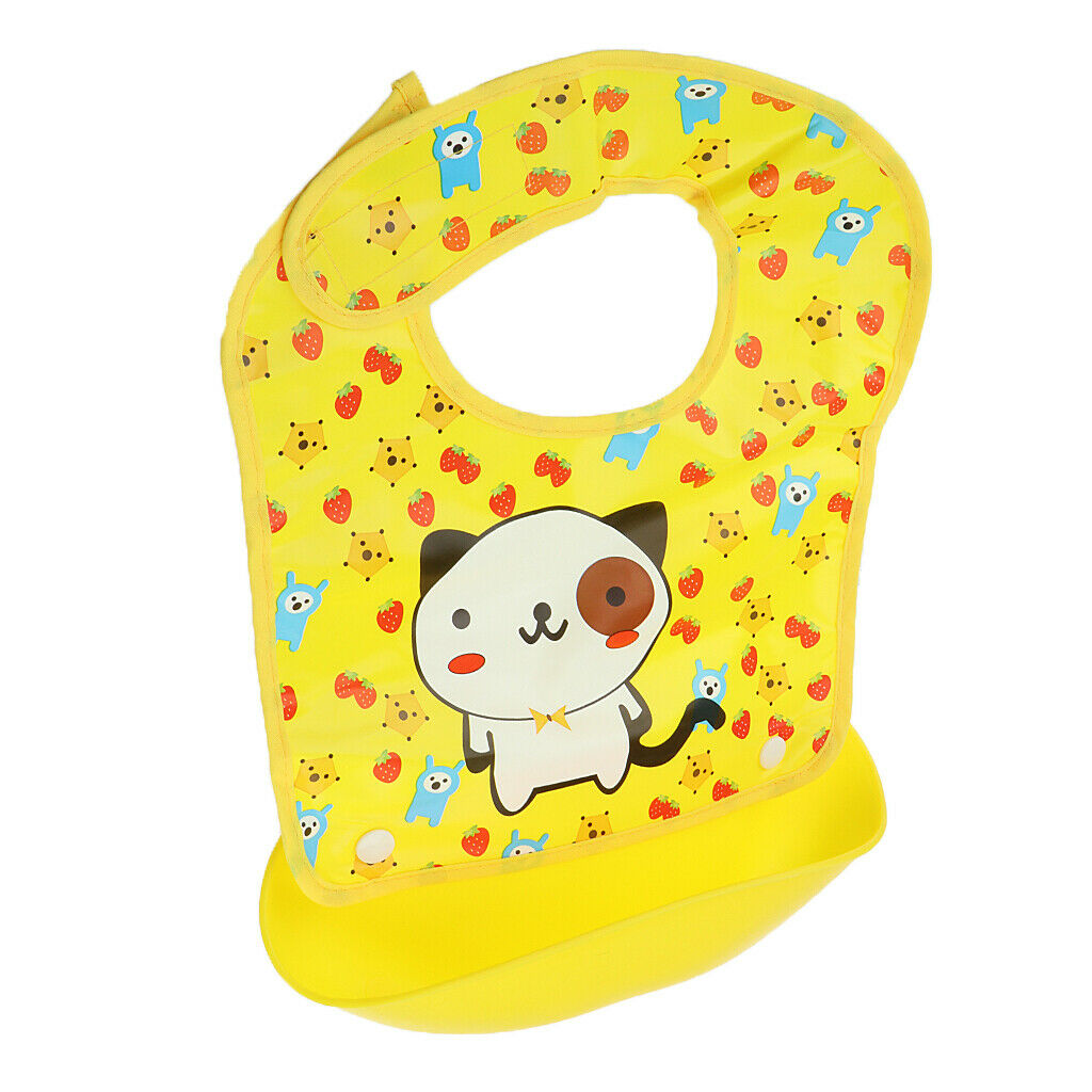 Waterproof Silicone Baby Washable Roll Up Feeding Eating Baby Bib Style 12