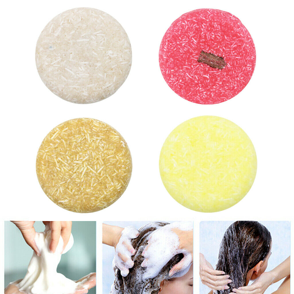 4x Organic Handmade Solid Shampoo Soap Bar Eco-Friendly Hair Nourishing