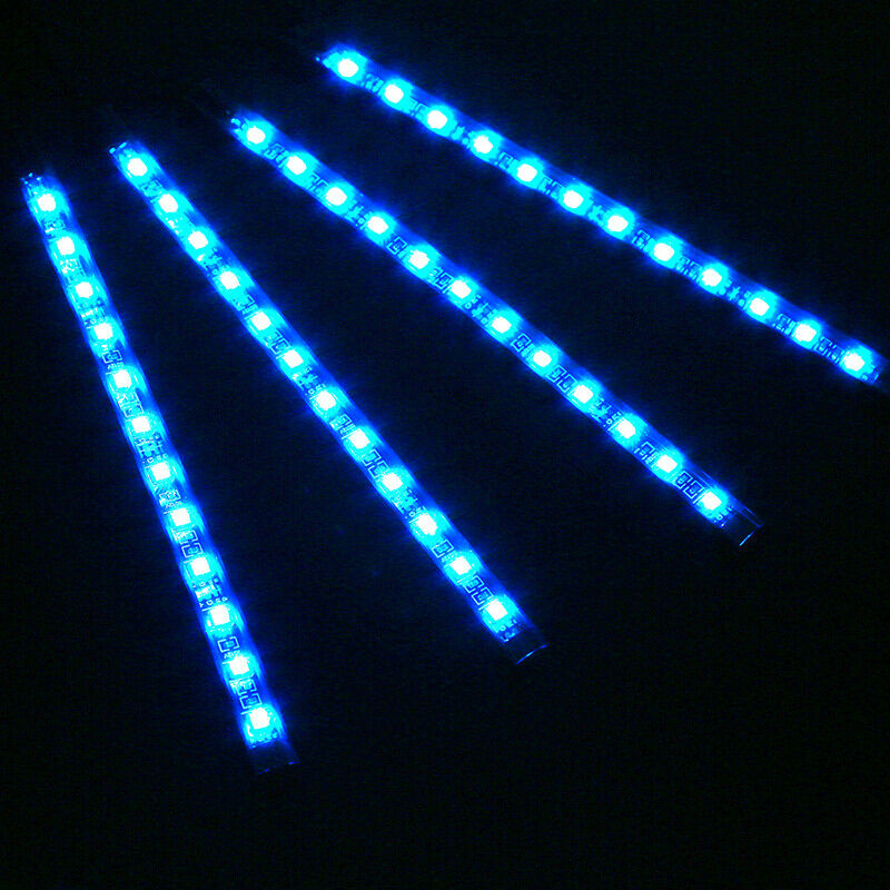 4PCS 18LEDs Car Interior Atmosphere Neon Colorful Lights Strip Remote Remote