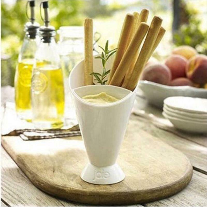 Snack Cone Stand & Dipping Sauce Holder For