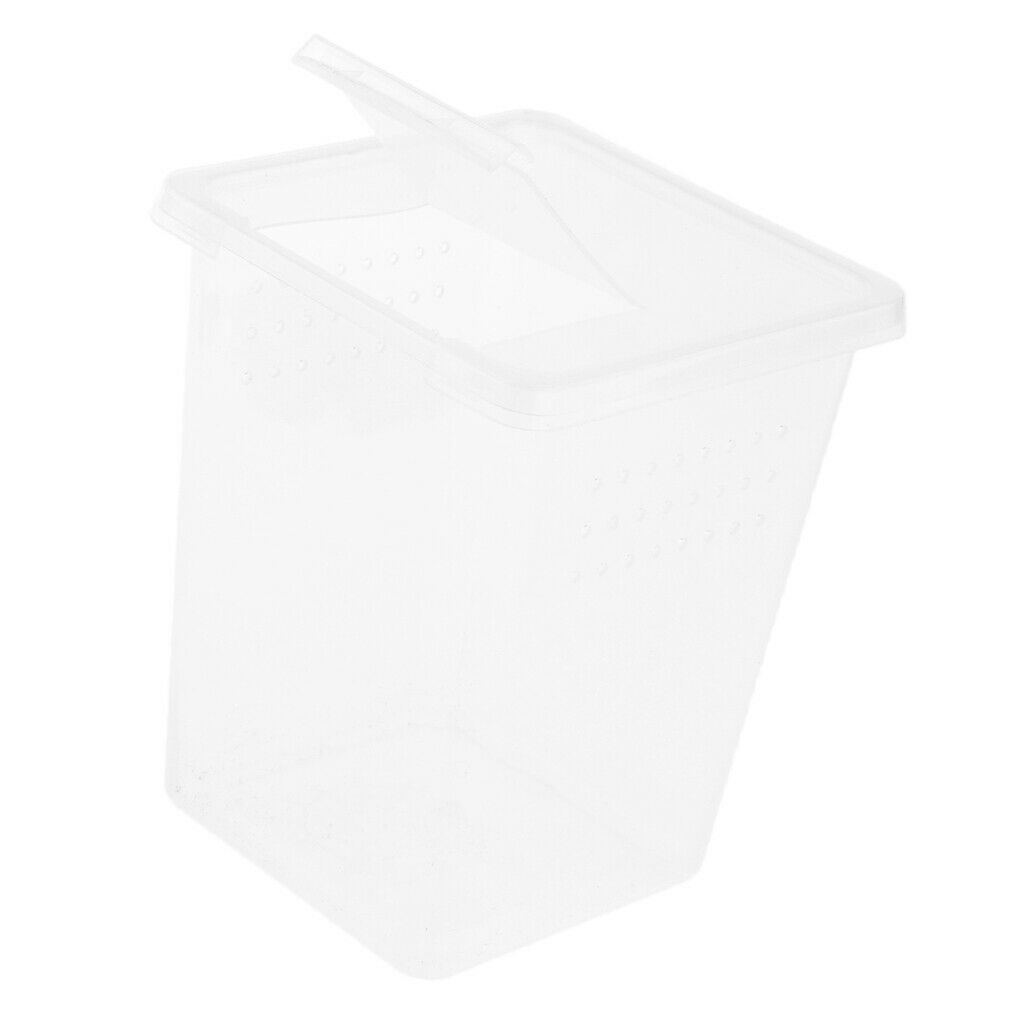 Plastic Insect Spider Habitat Feeding Breeding Box Case Container 3x3x4 inch