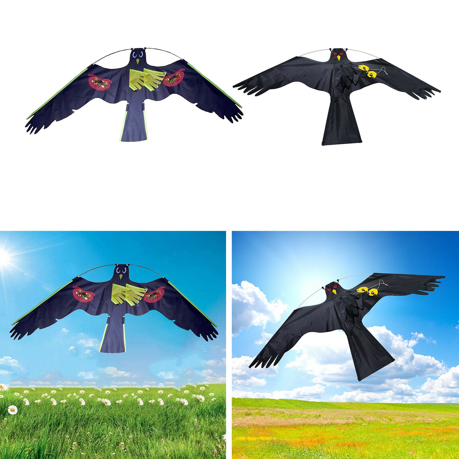 2pcs Realistic Large Eagle Kite Bird Repeller Scarecrow Weed Pest Control