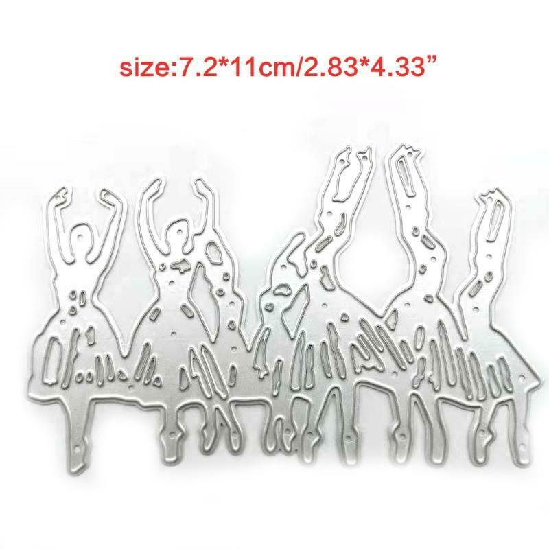 Ballerinas Metal Cutting Set Exquisite Carbon Steel Embossing Script Die Stencil
