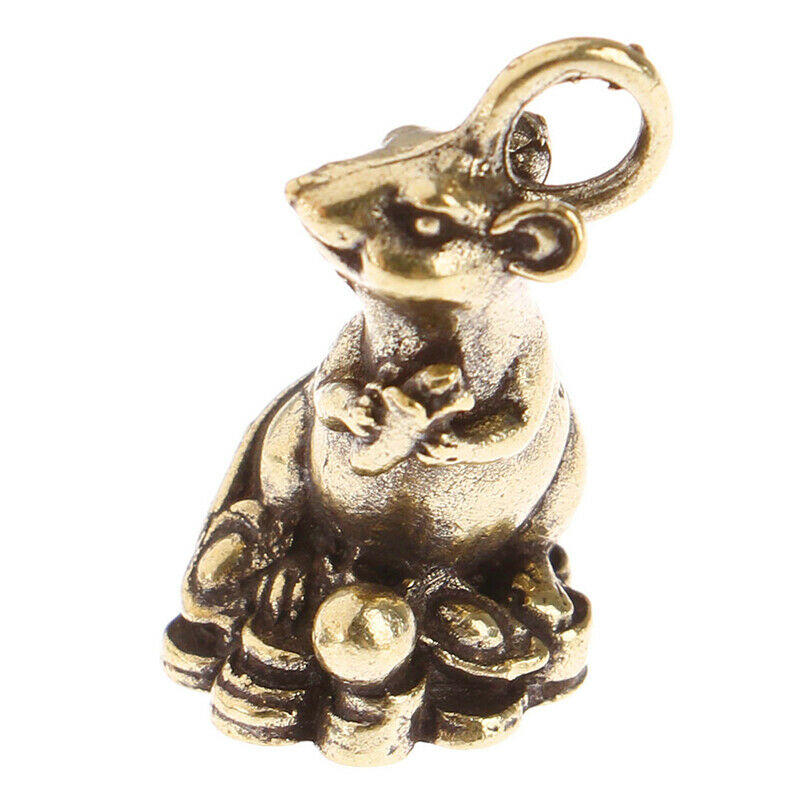 2020 new year gift Lucky mouse rat year Desk decor Copper Wealth Rats Figu.l8