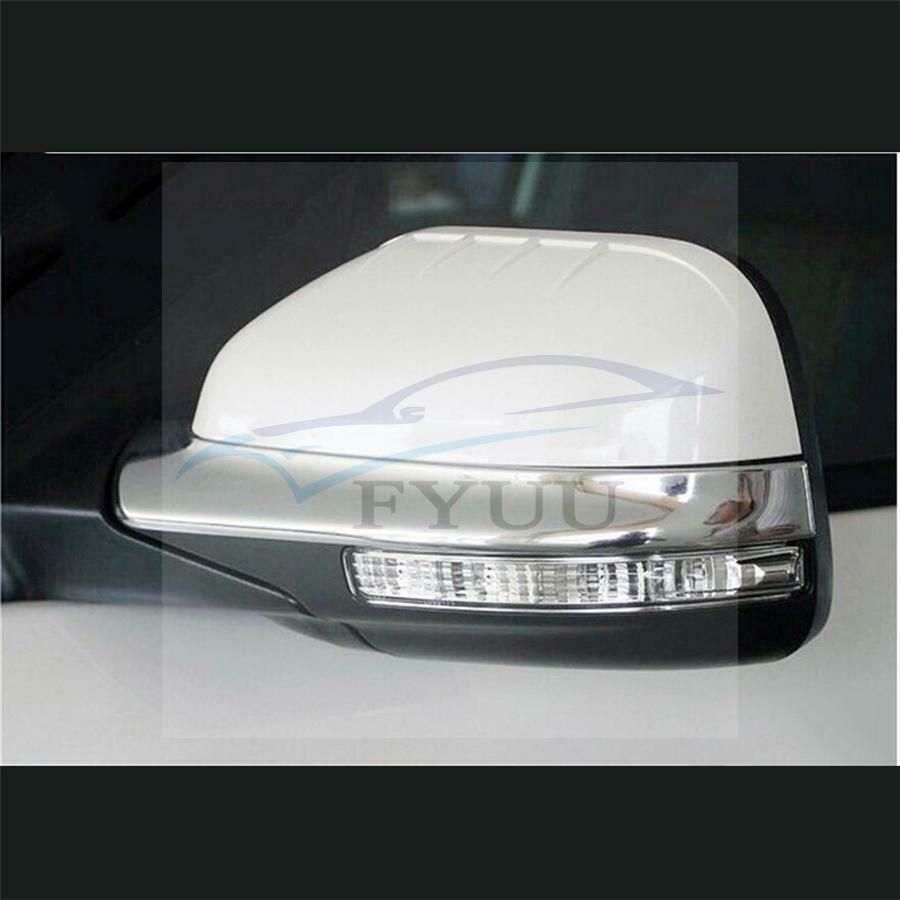2x For Ford Explorer 2011-2019 ABS Chrome Side Rearview Mirror Strip Cover Trims