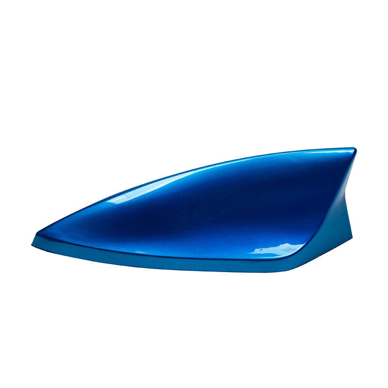 1x Blue Car Roof Shark Fin Style Antenna AM/FM Radio Signal Aerial Decor Cover