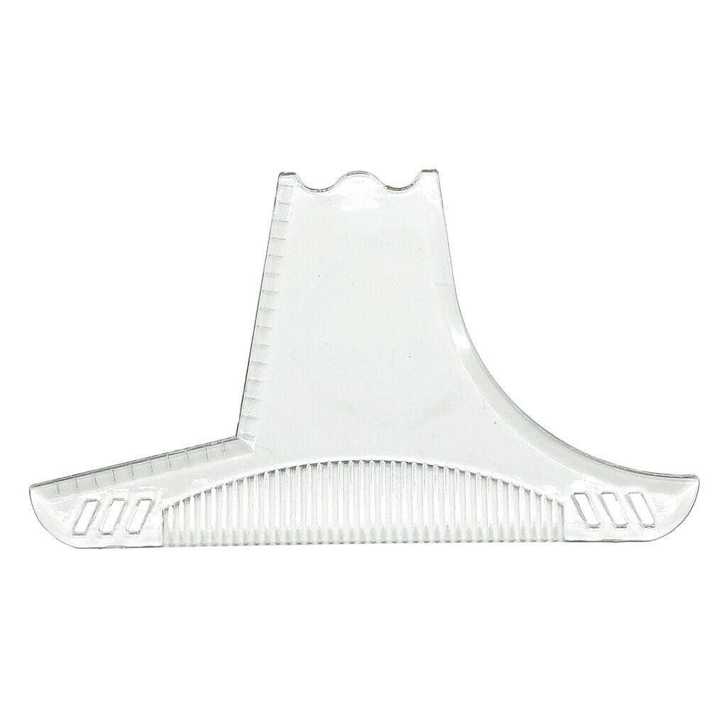 Mens Beard Shaping Ruler Styling Template Trim Comb Shaving Tool Clear
