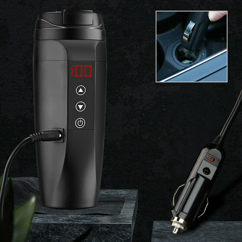 Car 12V 24V Thermal Insulation Electric Kettle Coffee Hot Drink Heater Water Cup