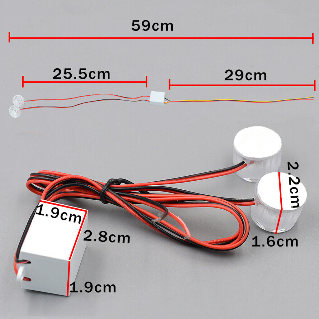 4Pcs Auto ATV Flashing Emergency Traffic Advisor LED Strobe Lights Lamps