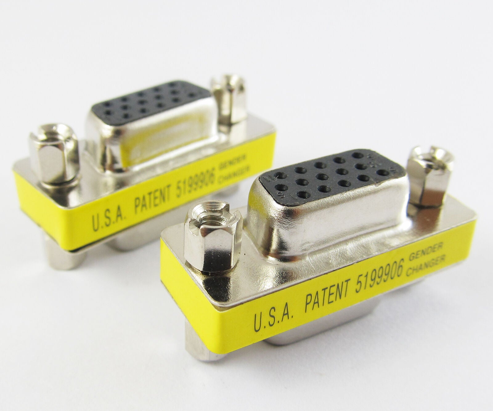 1pc VGA HD15 Converter Connector 15pin 3 row female to Jack Mini Gender Changer