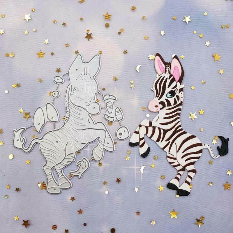 Cartoon Little Zebra Carbon Steel Cutting Dies DIY Scrapbooking Photo Album