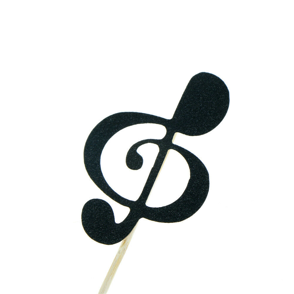 6pcs musical note cupcake toppers birthday cake topper music party decorat.l8