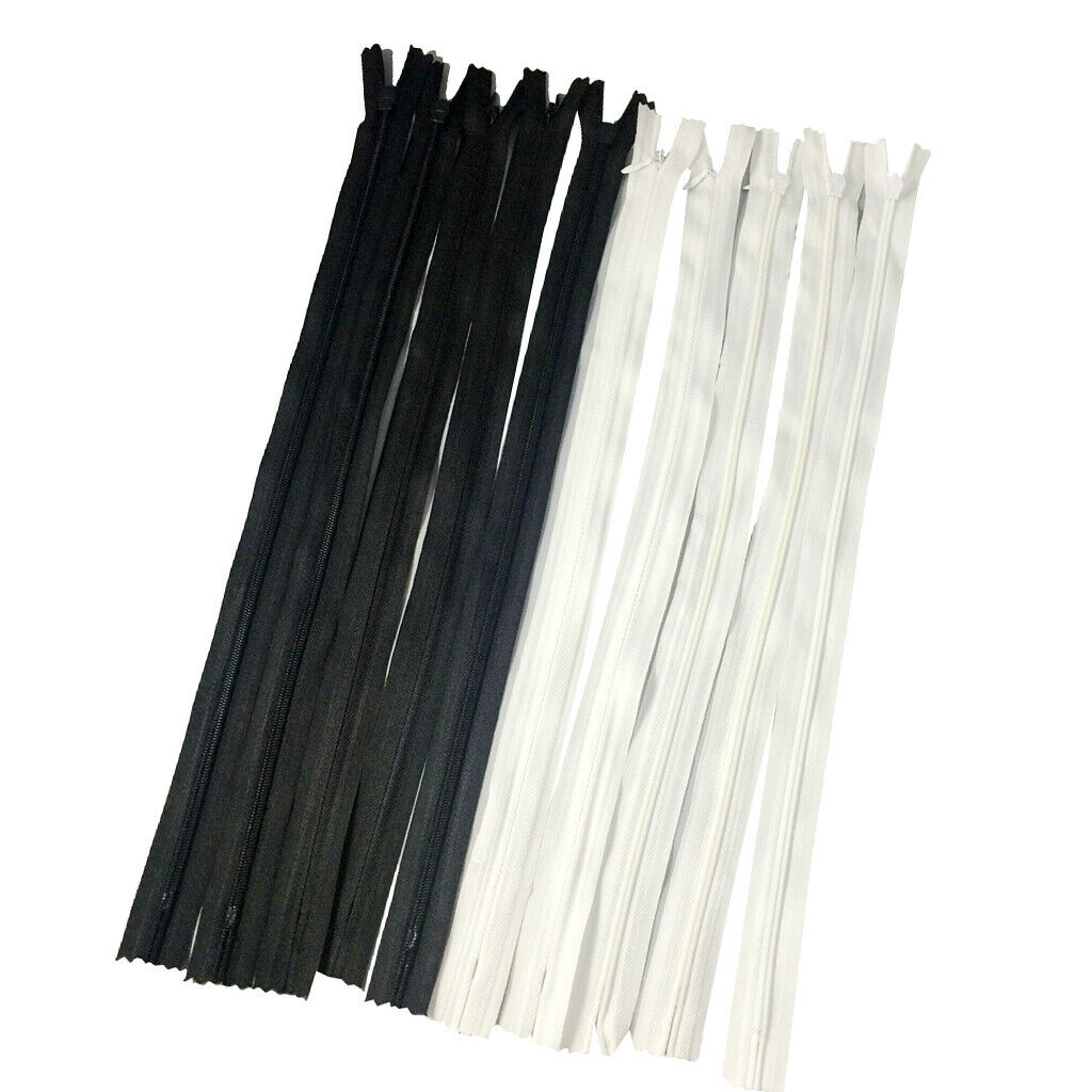 10x Closed End Invisible Nylon Zips Fasteners Single Slider Zippers Dispatch