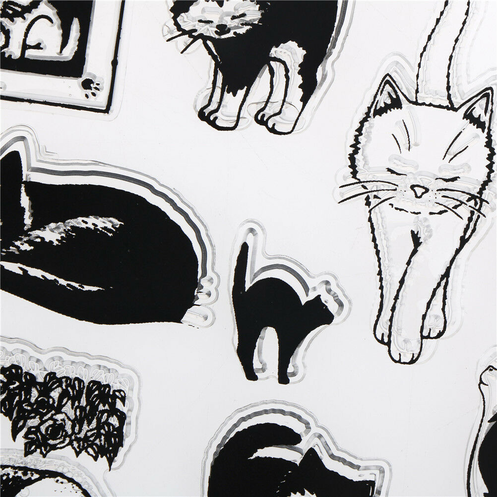 diy cat paradise transparent clear stamp for diy scrapbooking card decora.l8