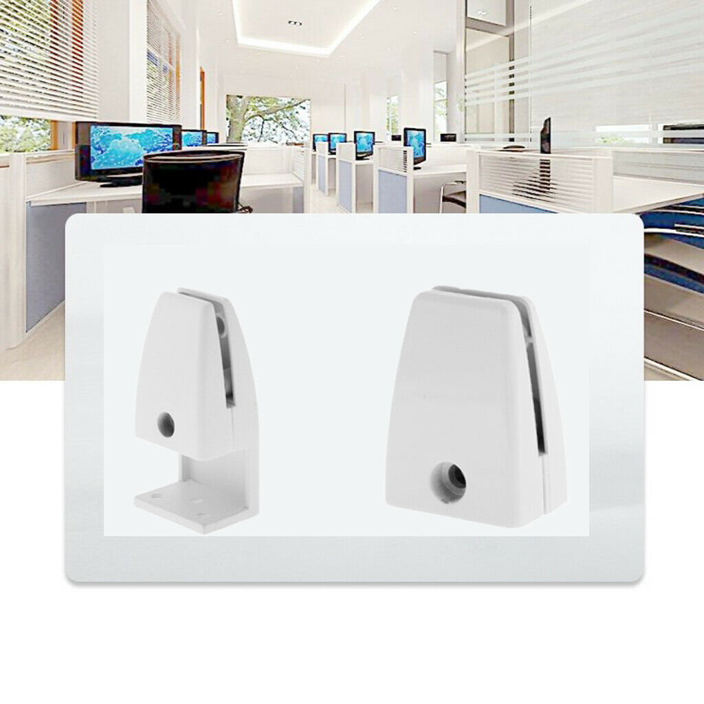 Set Of 2 Office Partition Bracket Divider Clamp Holder Clips