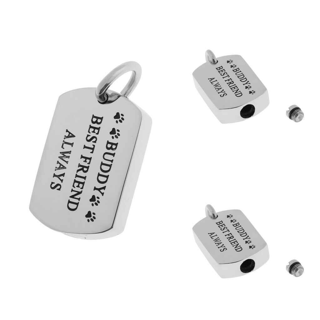 Stainless Steel Dogtag .Memorial Keepsake Always In My Heart Urn Tag