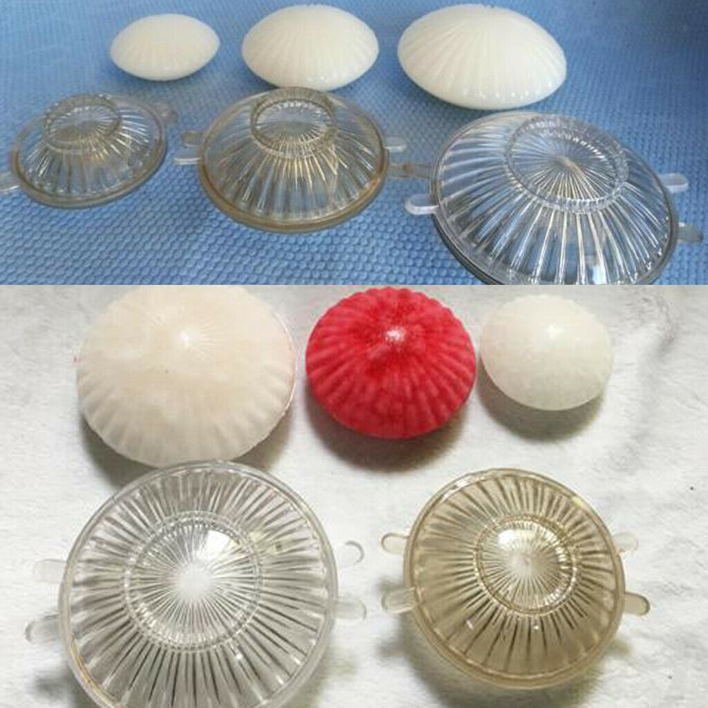 Round Flat Plastic Candle Mold Soap Mold for DIY Candle DIY Crafts - 55x28mm
