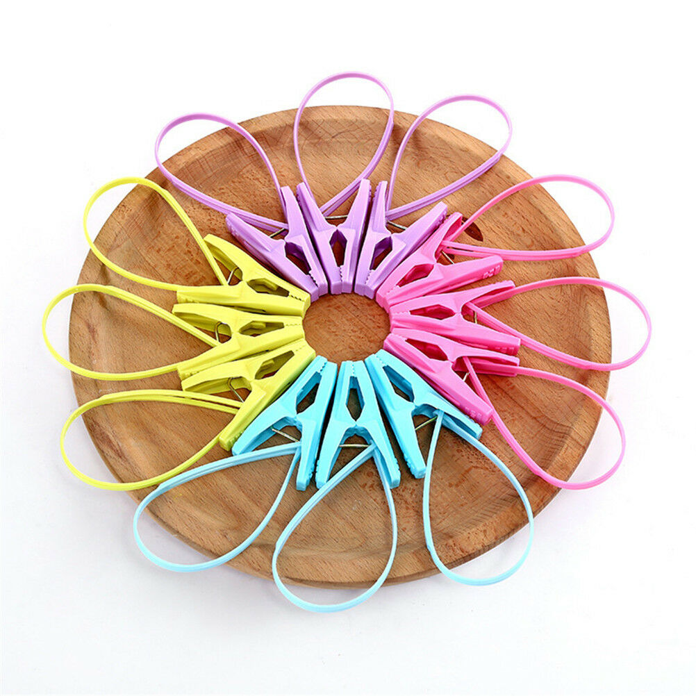 12pcs/set Windproof Clothes Clips Pegs Towel Socks Hanger Racks Clothes Cl.l8