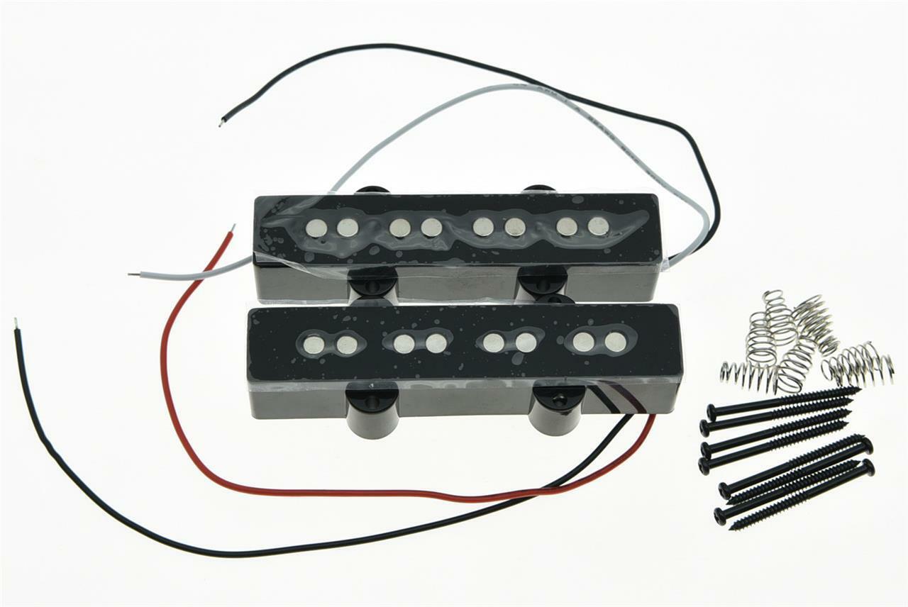 Black J Bass Neck Bridge Pickup Bass Pickups Set for 4 String Jazz Bass Guitar
