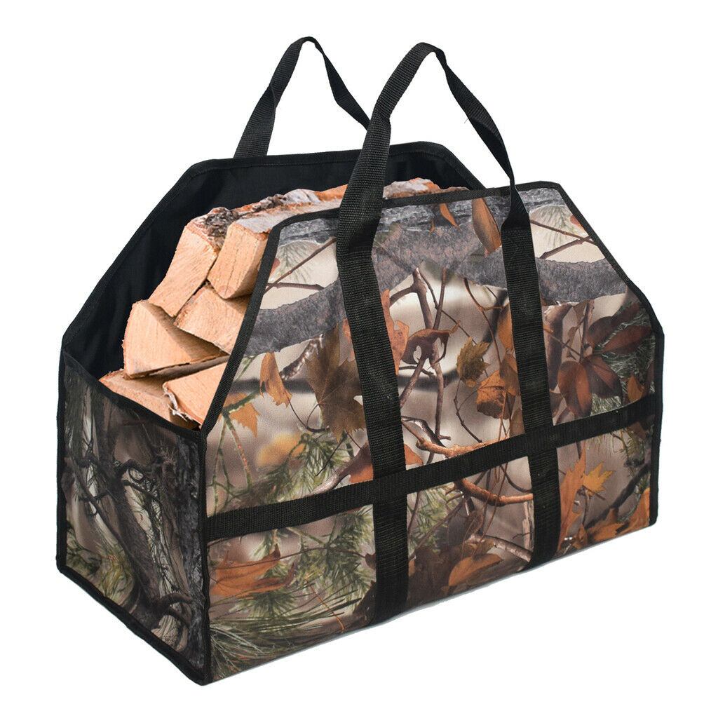 Heavy Duty Water Resistant Oxford Firewood Log Carrier Wood Holder Bag