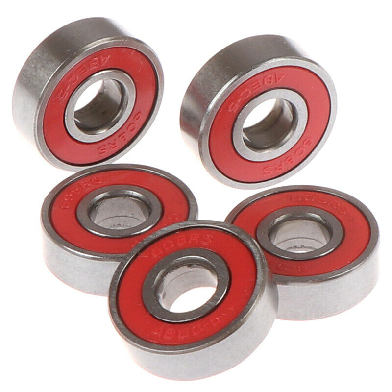 5x Red ABEC-5 608-RS Skateboard Roller Sealed Ball Bearings 8x22x7mm  WYC XG Rf