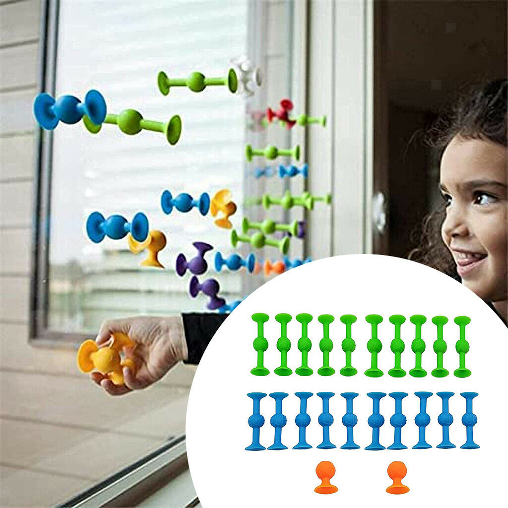 Sucker Cup Toys Soft Silicone Suction Cup Toys Building Blocks Sucker