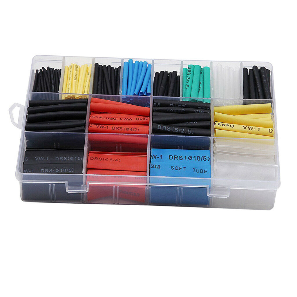 2:1 Heat Shrink Tubing Tube Sleeving Wire Cable 12 Sizes 1-10mm 580Pcs