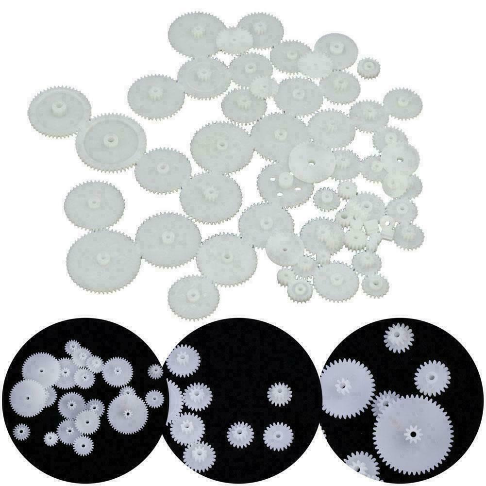 58Pcs/Set Plastic Gears Worm Kids Car Toys Models RC Part Repair Accessories US！