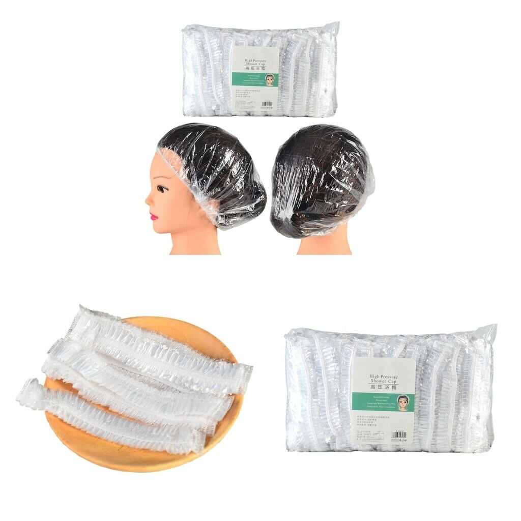 200pcs Waterproof Shower Caps / Disposable Head Protection For Beauty Salon