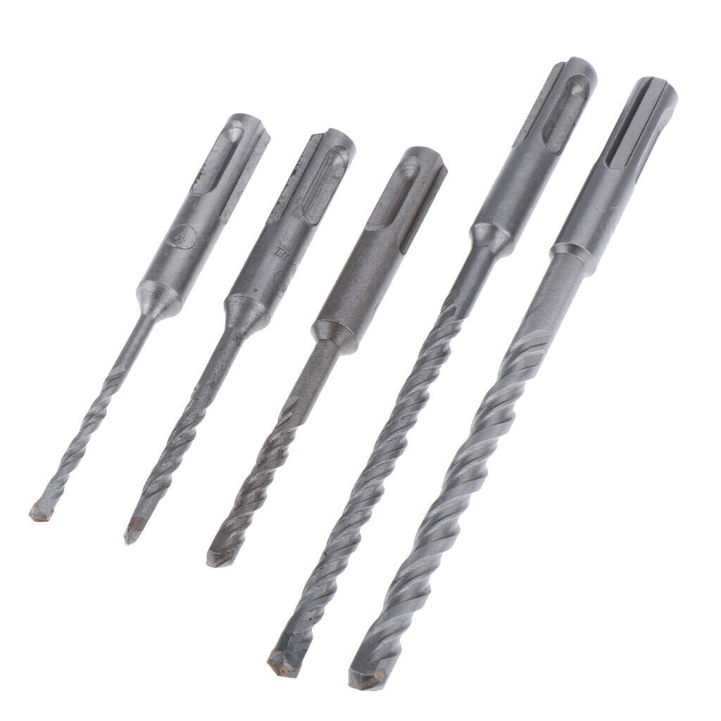 5x Drill Bit Set For Tile Concrete Brick Glass Plastic And Wood Carbide Tip