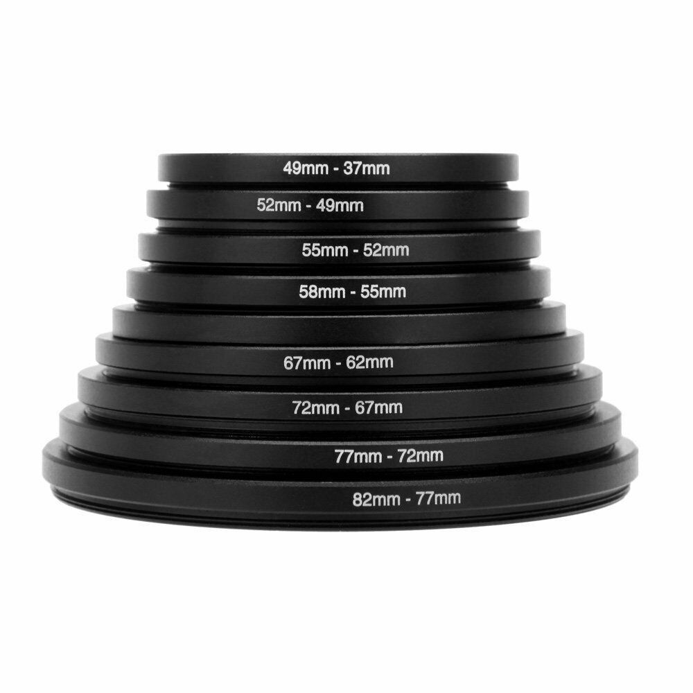 Camera Lens Step Adapter  Kit 37-82mm 82-37mm for Canon Camera (18