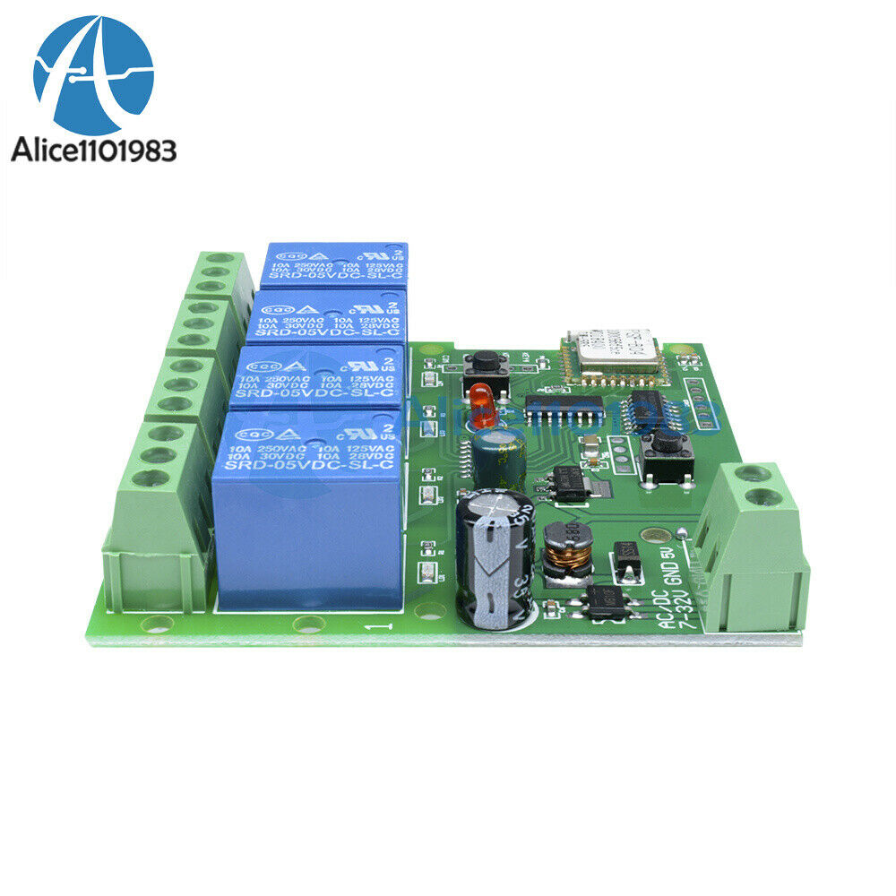 DC 7-32V 2/4 Channel Smart Switch WiFi Wireless Relay Module Remote Control
