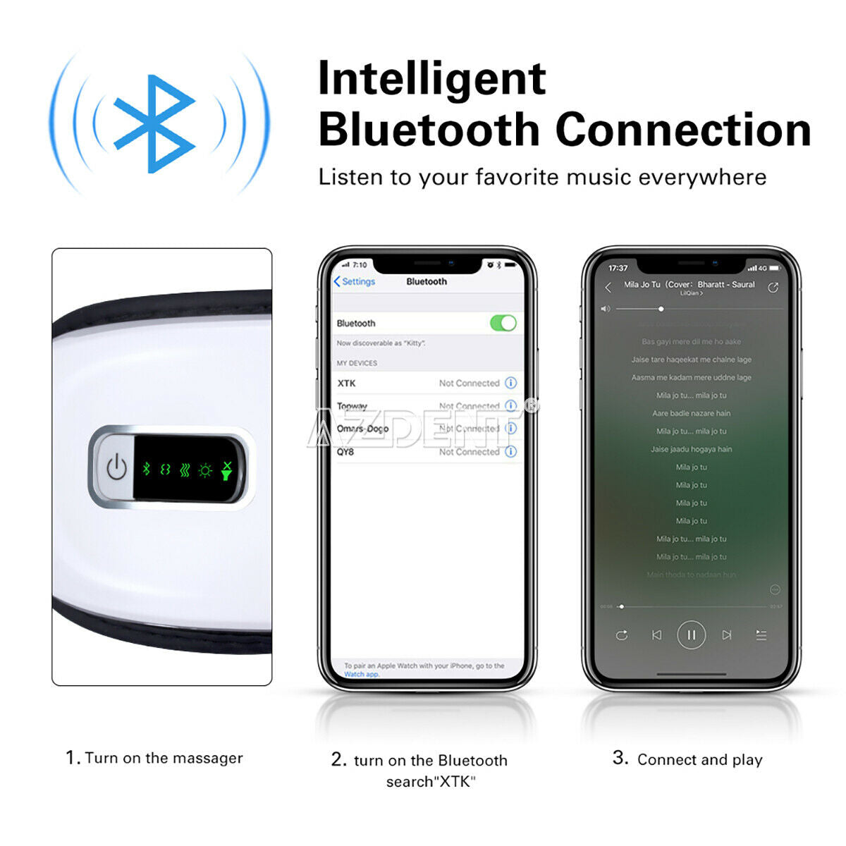 Eye Health Care Wireless Bluetooth Eye Massager 5 Modes Intelligent Air Pressure