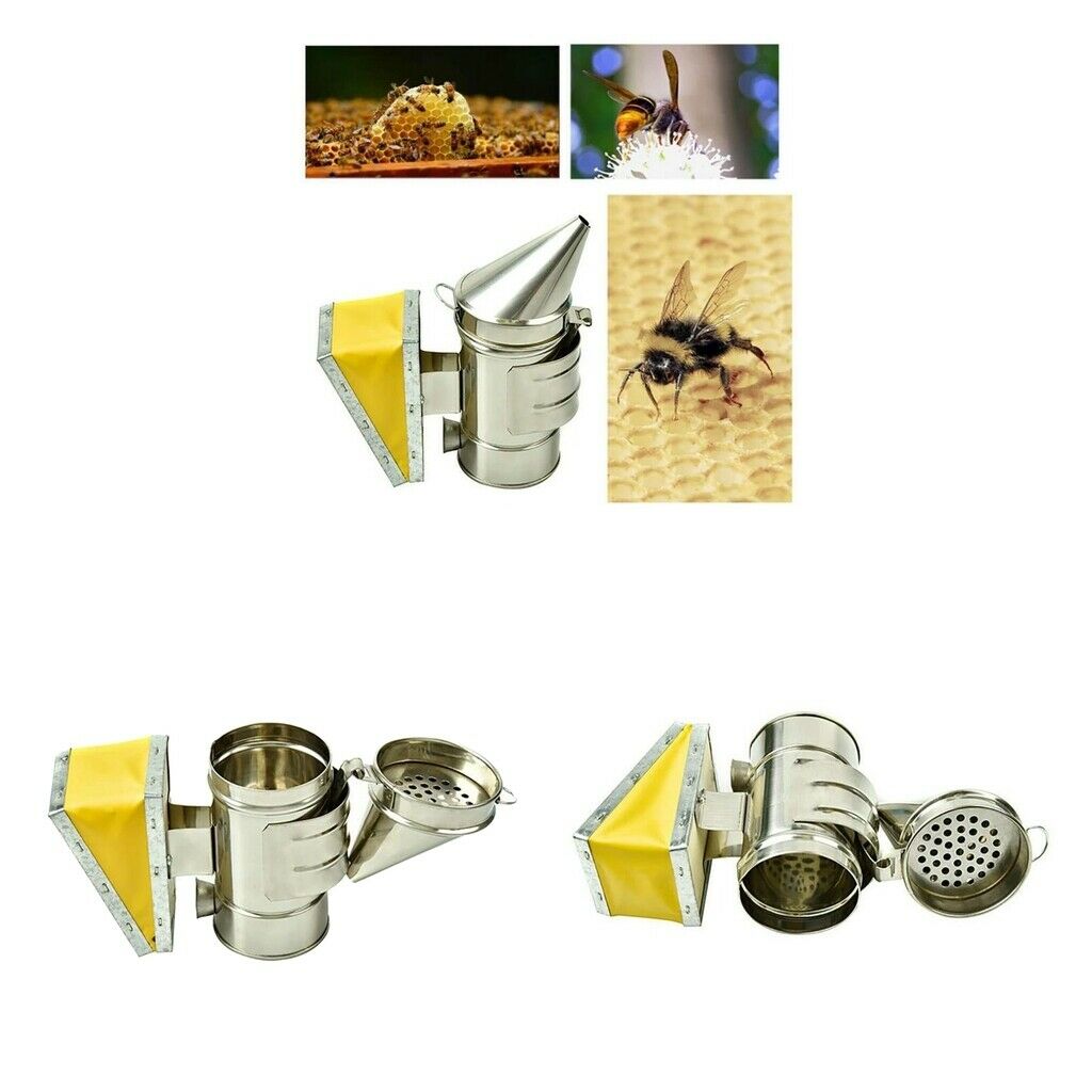 2 Pieces Beekeeping Smoker Manual Transmitter Kit Beekeeping Tool With Hook
