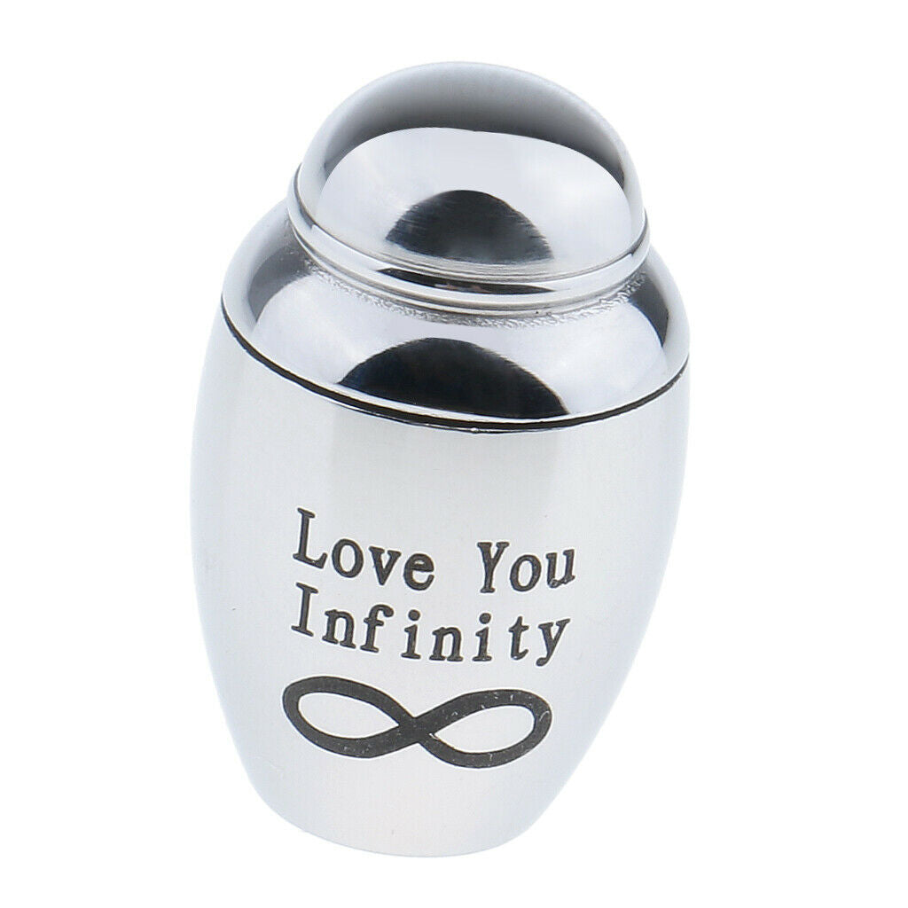 4 Pieces Stainless Steel Cremation Urn Memorial Jar Tree Of Life Love You