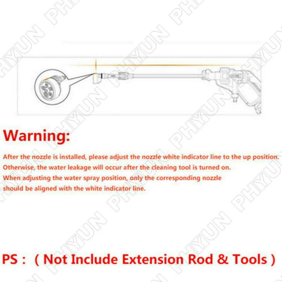 5-in-1 Multi-functional Nozzle For Worx Hydroshot WG629E/630/644 Cleaning Tools