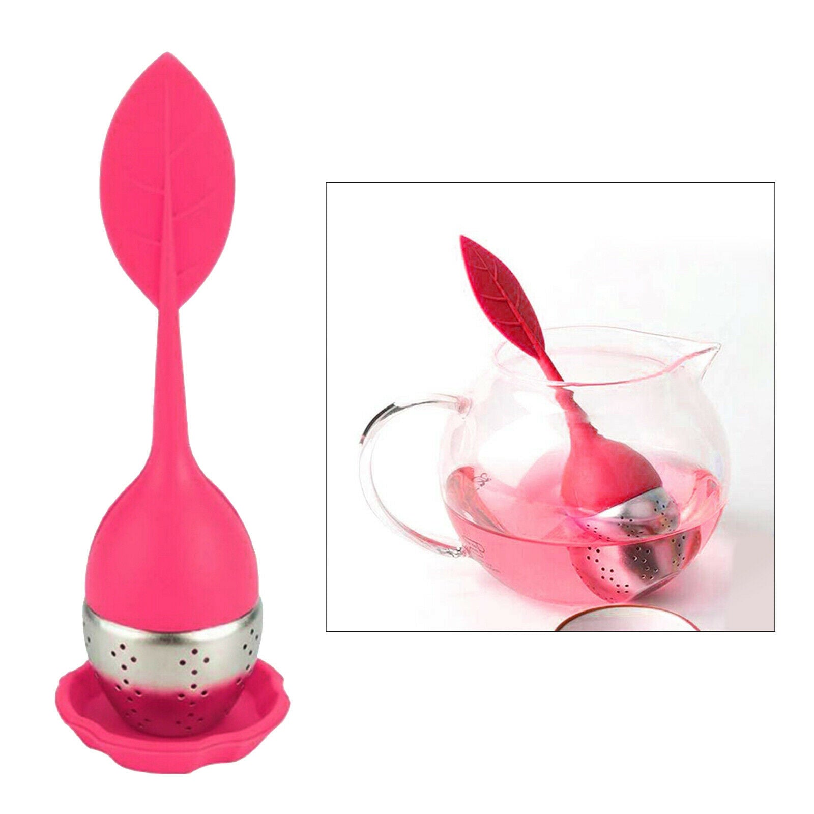 Tea Strainer Loose Tea Steeper Tea Infuser for Loose Leaf Tea Rose Pink