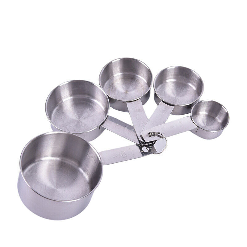 Stainless Steel Measuring Cups and Spoons Set Kitchen Baking Gadget ToolsBDAU